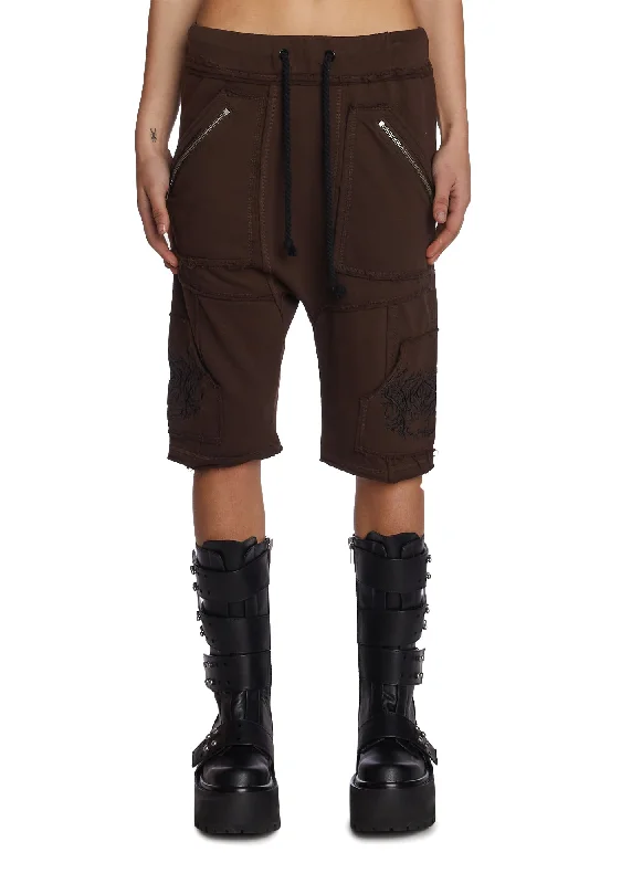 Sustainable Women's Apparel Luxury Fashion Echo Unisex Longline Cargo Shorts
