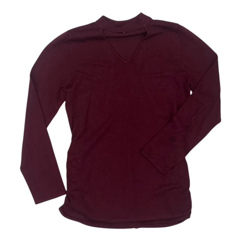 Top Ls By Its Our Time In Maroon, Size:Xl