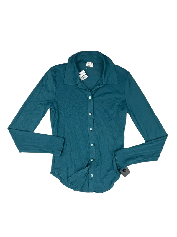 Top Long Sleeve By Wilfred In Teal, Size: S