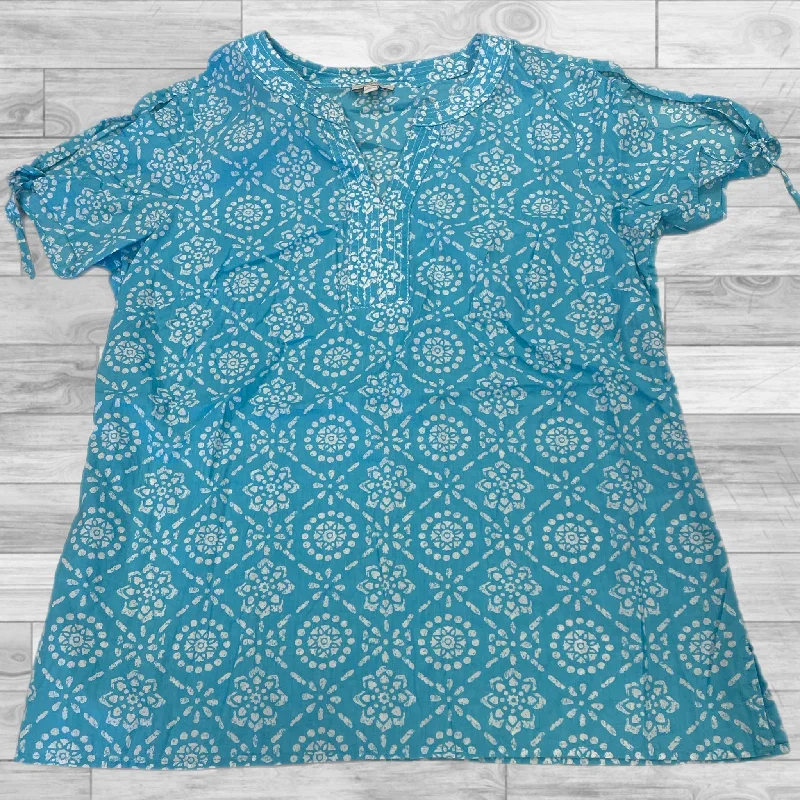 Top Short Sleeve By Talbots In Blue, Size: Sp