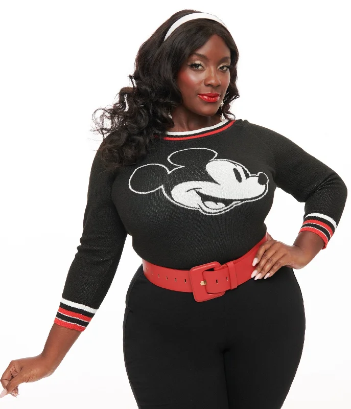 Women's Activewear for Exercise and Sports Limited Edition Disney Mickey & Friends Collection by Unique Vintage Plus Size Classic Mickey Sweater Women's Activewear for Exercise and Sports Limited Edition Disney Mickey & Friends Collection by Unique Vintage Plus Size Classic Mickey Sweater
