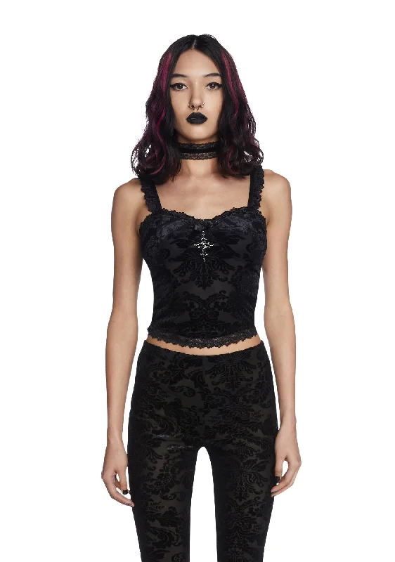 Trendy Women's Outfits for Casual Wear Don't Miss Out Pretty Obsessed Velvet Cami