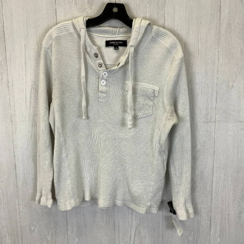 Sweatshirt Hoodie By Kenneth Cole In White, Size: M