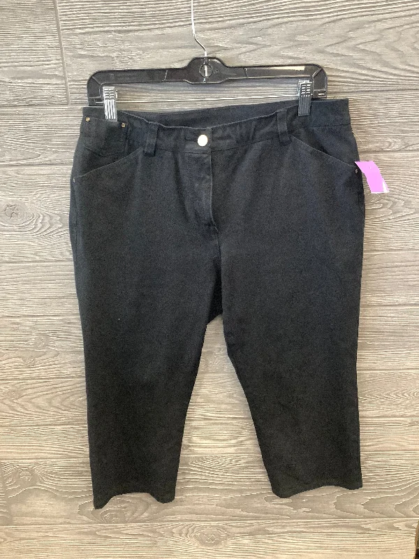 Capris By Chicos In Black Denim, Size: 10