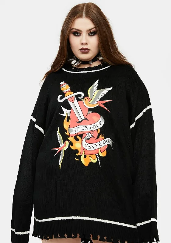 Plus Parting Sorrows Oversized Sweater