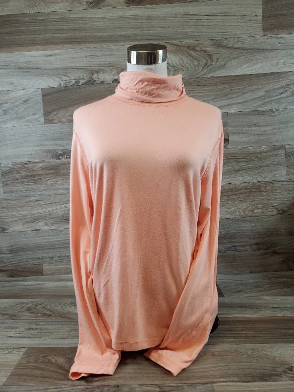 Top Long Sleeve Basic By Jones New York In Peach, Size: Xl