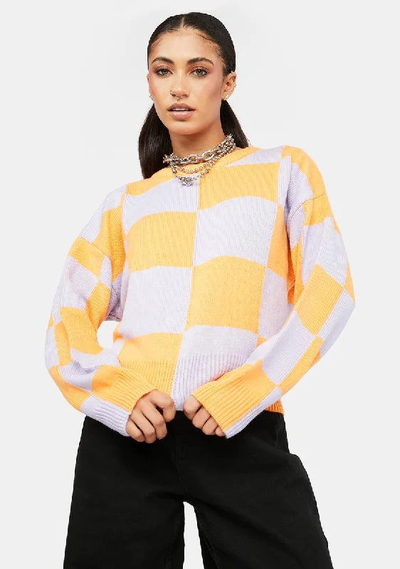 Bitter Sweet Checkmate Knit Sweater