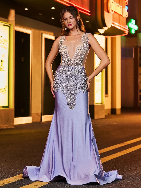 Clothes Sales High End Designer Brands Discount Luxurious Rhinestone-Embellished Mermaid Evening Dress Lavender Clothes Sales High End Designer Brands Discount Luxurious Rhinestone-Embellished Mermaid Evening Dress Lavender