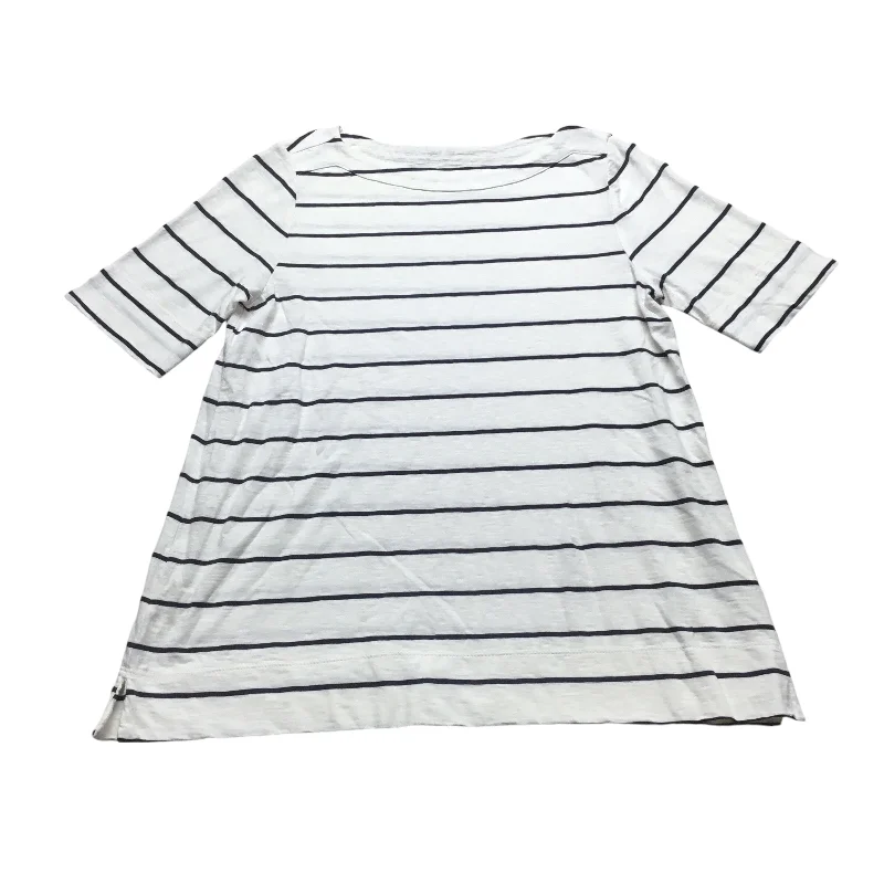 Top Short Sleeve By Loft In Striped Pattern, Size: M