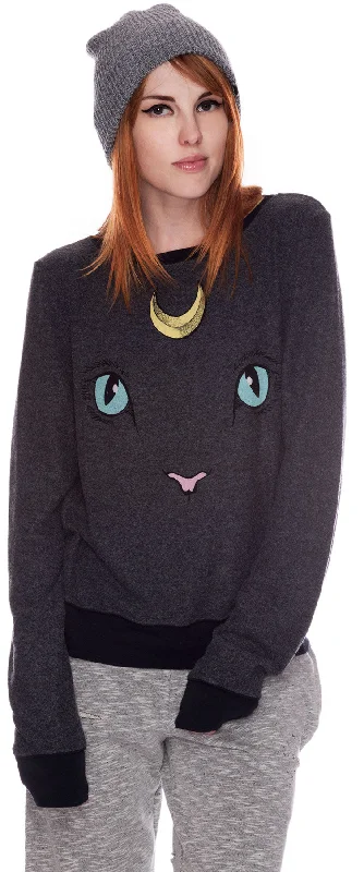 Cat and Moon Baggy Beach Jumper