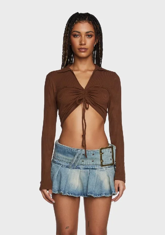 Women's High-Fashion Garments Urban Femme Streetwear Shut Them Down Long Sleeve Crop Top Women's High-Fashion Garments Urban Femme Streetwear Shut Them Down Long Sleeve Crop Top