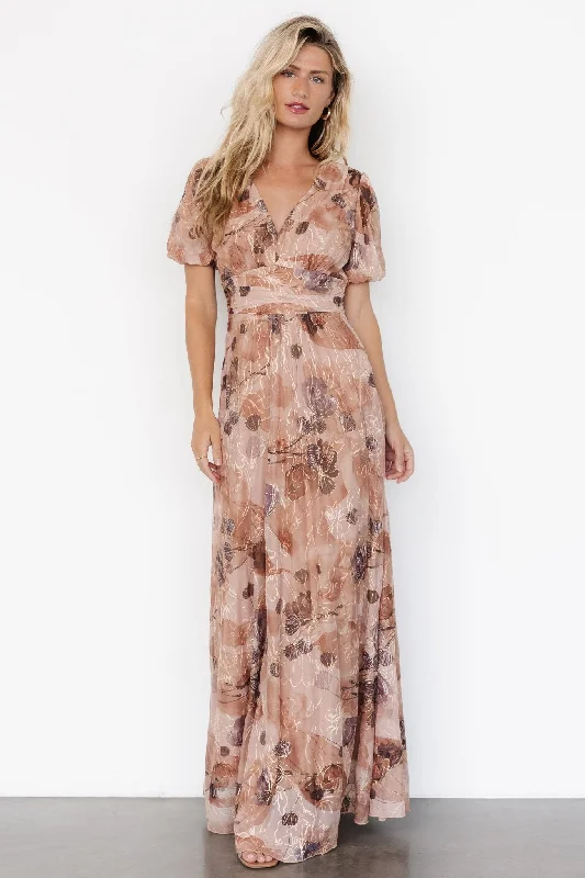 Flash Sales This Week Odd Size Clearance Sale Ardley Maxi Dress | Taupe Floral