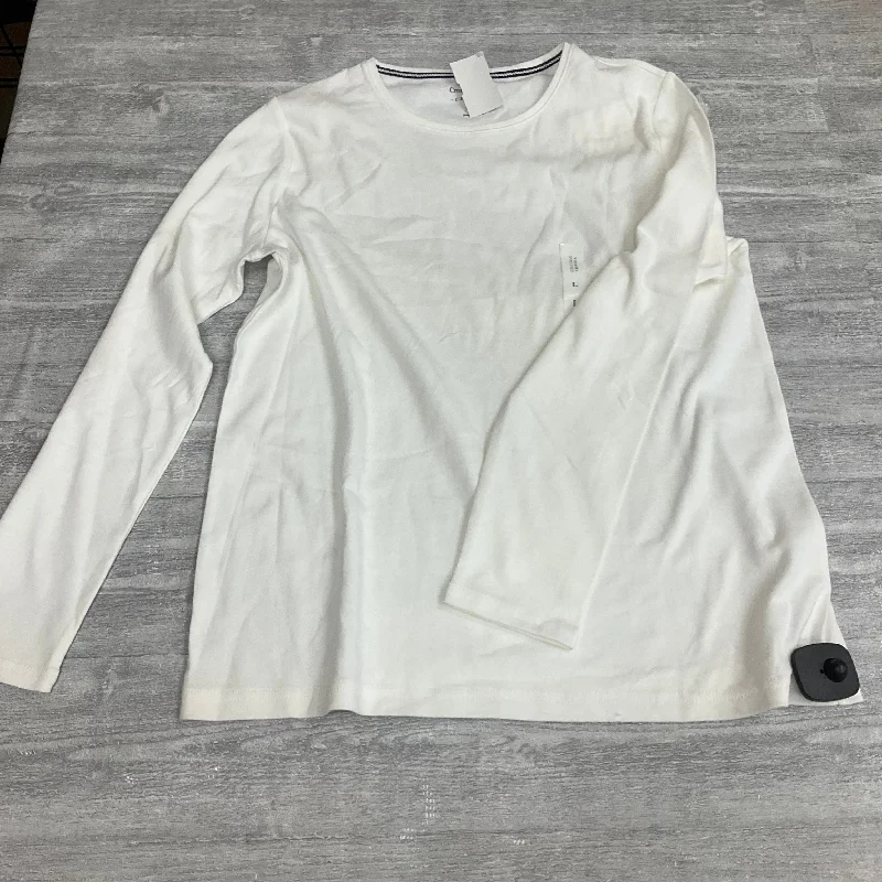 Top Long Sleeve Basic By Croft And Barrow In White, Size: L