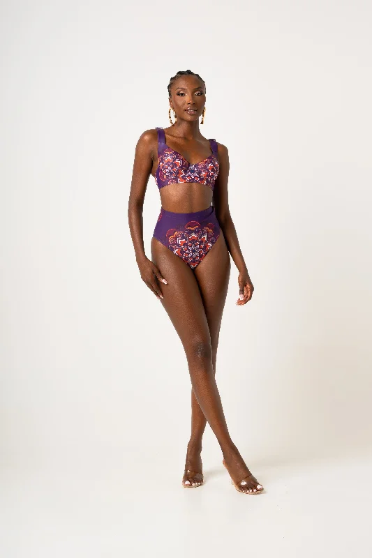 Timeless Women's Apparel Casual Wear ENANG PURPLE WIRE BIKINI Top