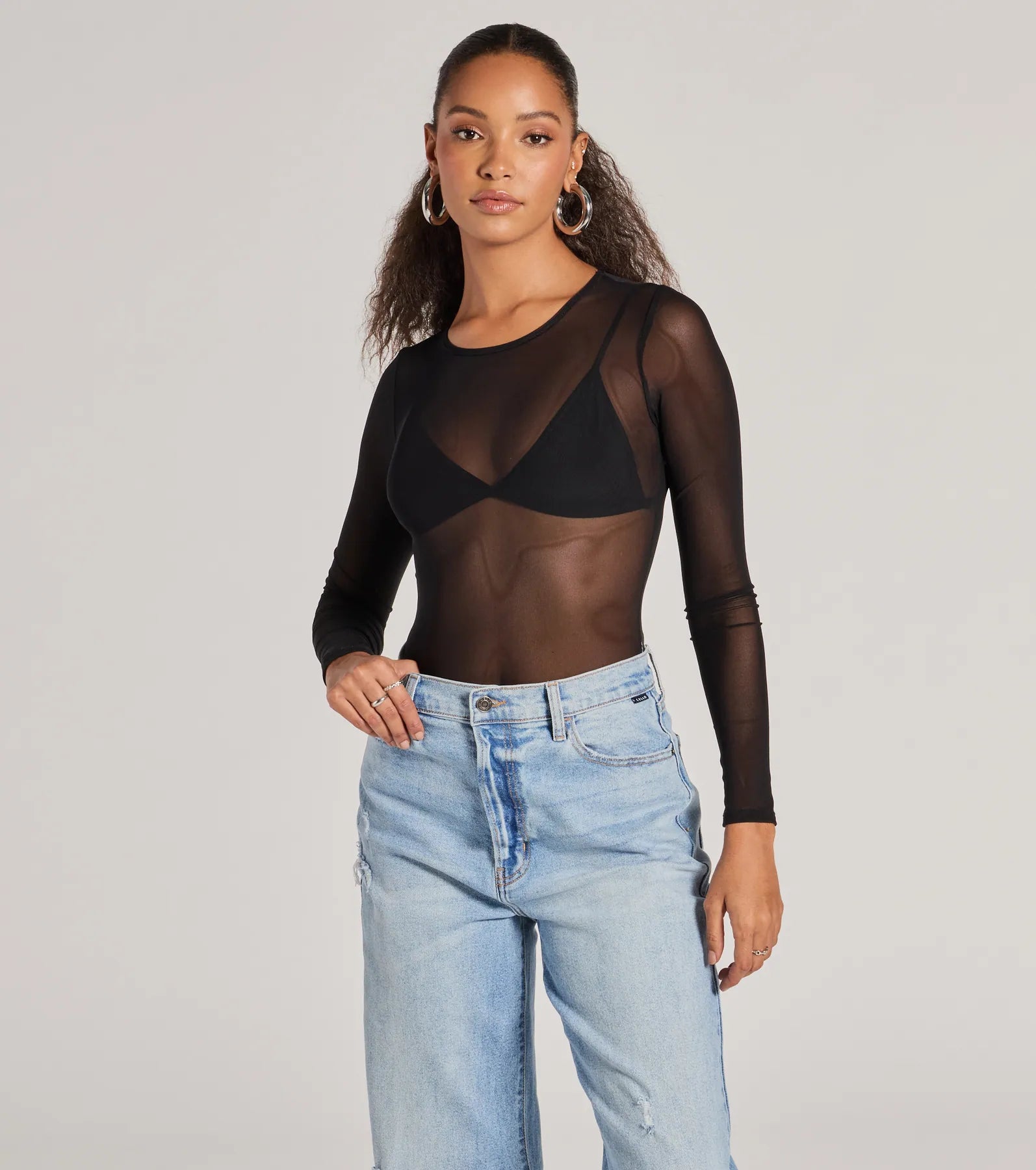 Women's Clothing Online Fashion Sale Love's A Mesh Bodysuit