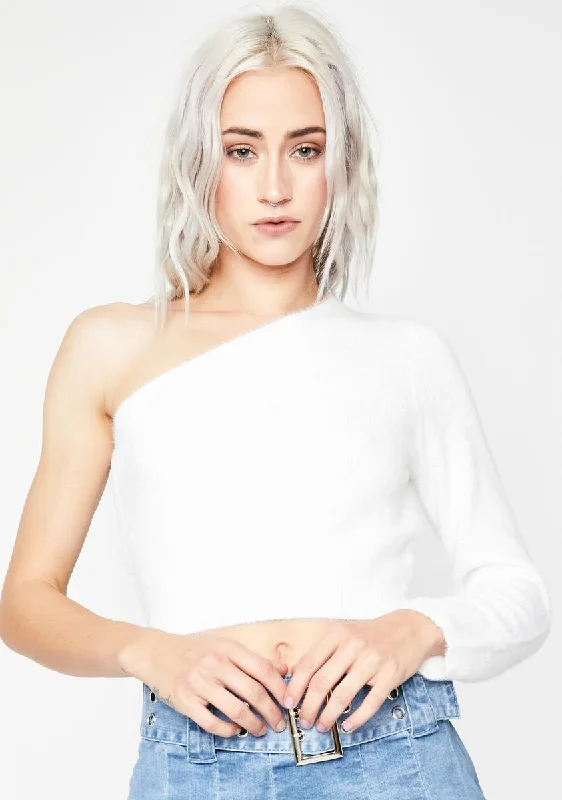 Happily Confused One Shoulder Sweater