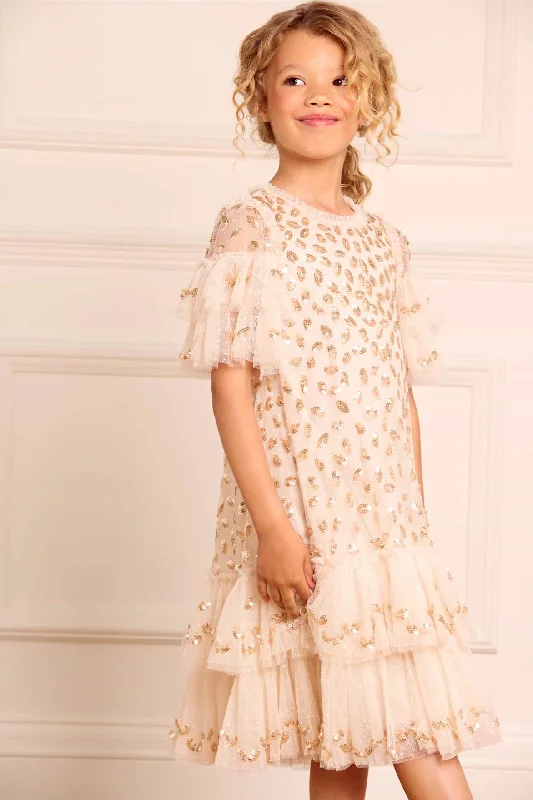 Women's Sports Apparel Relaxed Style Autumn Leaves Kids Dress
