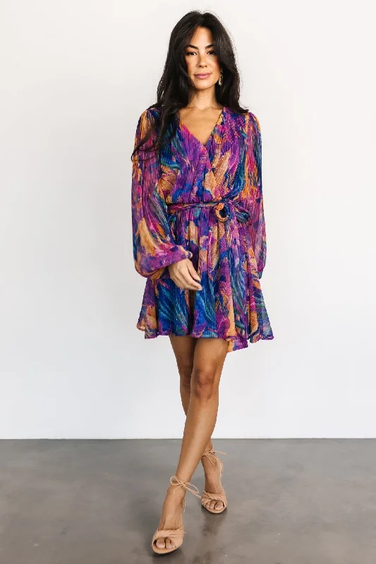 Women Clothes Spring Fashion Rev Mini Dress | Blue Multi