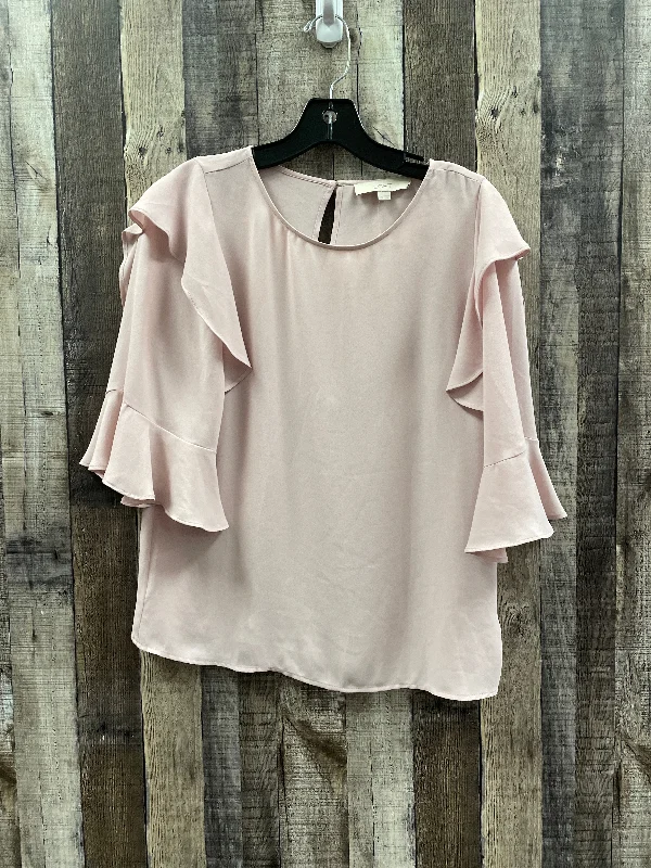 Top 3/4 Sleeve By Loft In Pink, Size: Xs