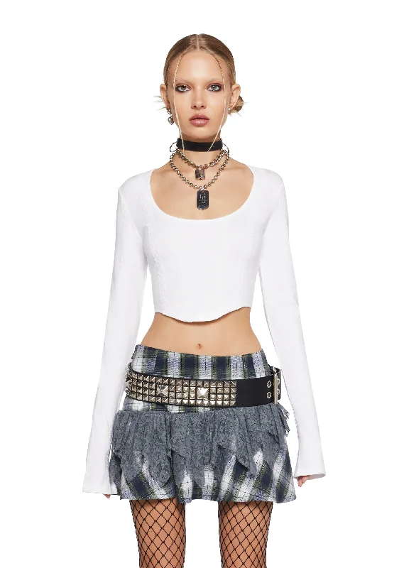 Trendy Street Style Boho - Chic Festival - Ready Style Back Stage Long Sleeve Crop Top Trendy Street Style Boho - Chic Festival - Ready Style Back Stage Long Sleeve Crop Top