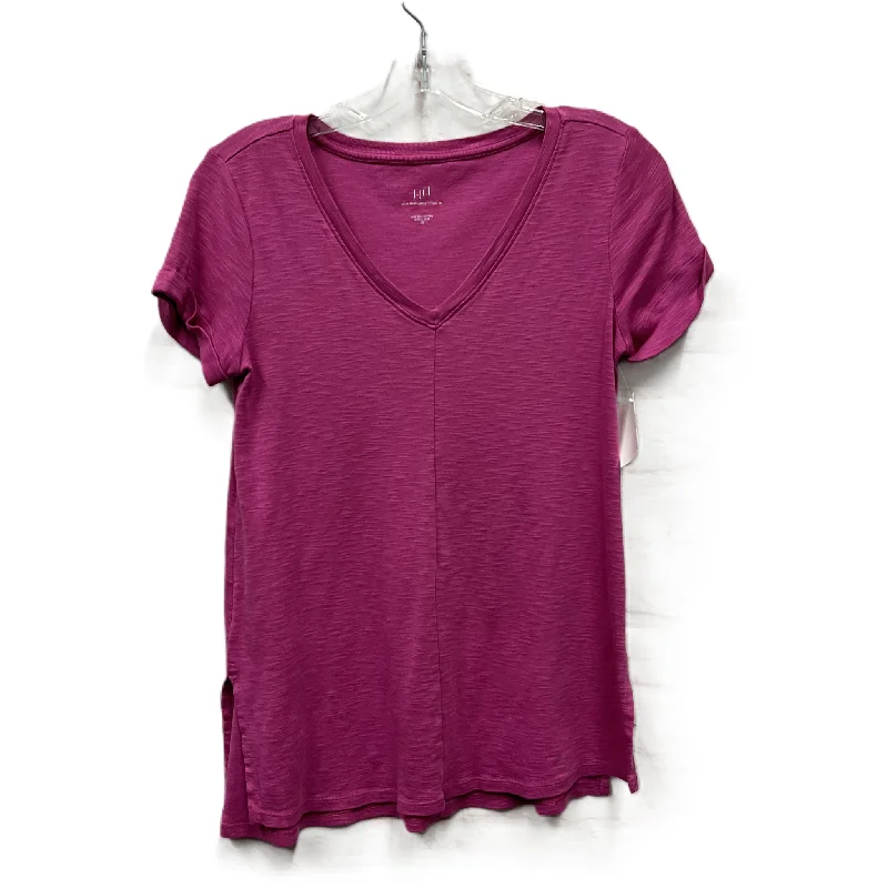 Top Short Sleeve Basic By J. Jill In Pink, Size: Xs