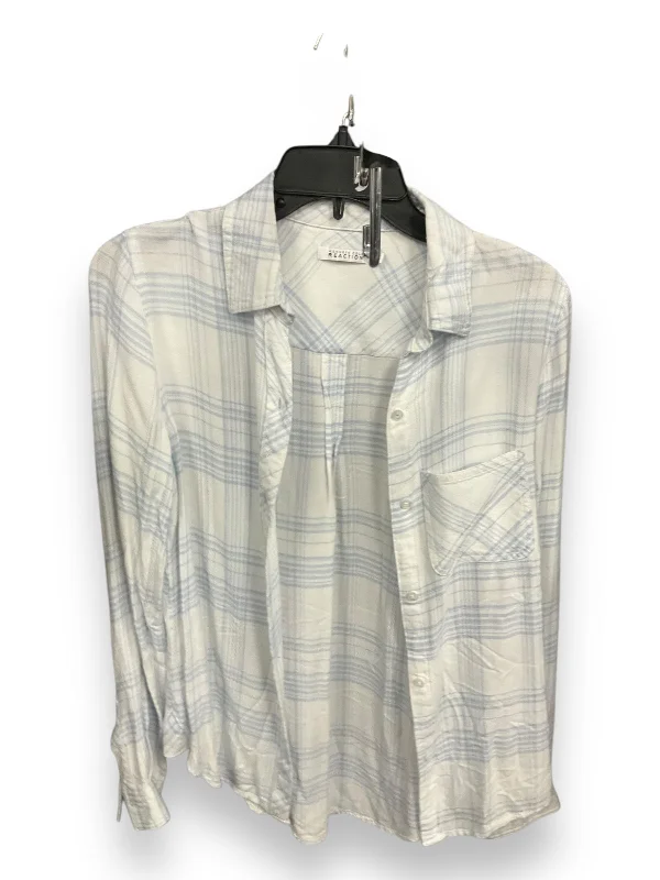 Top Long Sleeve By Kenneth Cole Reaction In Blue White, Size: Xs