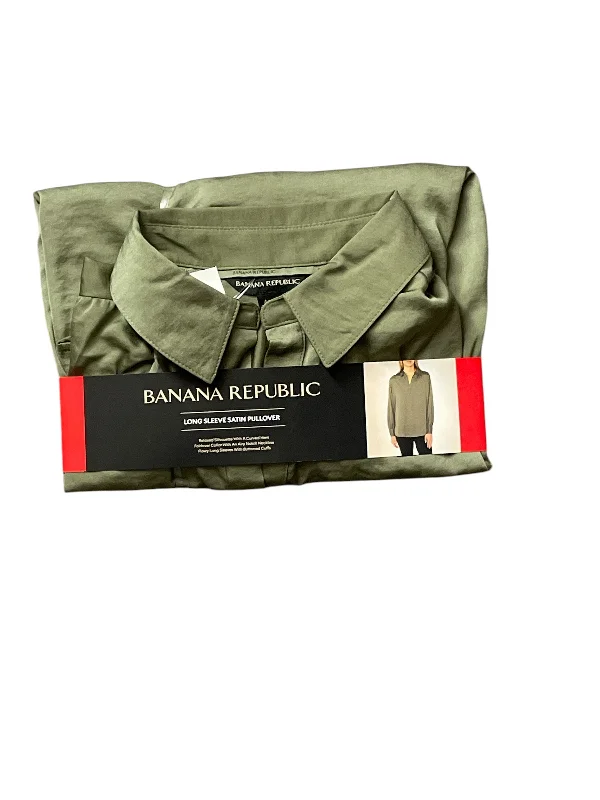 Top Long Sleeve Basic By Banana Republic In Green, Size: M