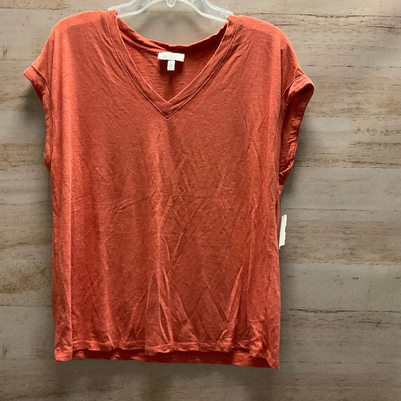 Top Short Sleeve Basic By Jessica Simpson In Orange, Size: L