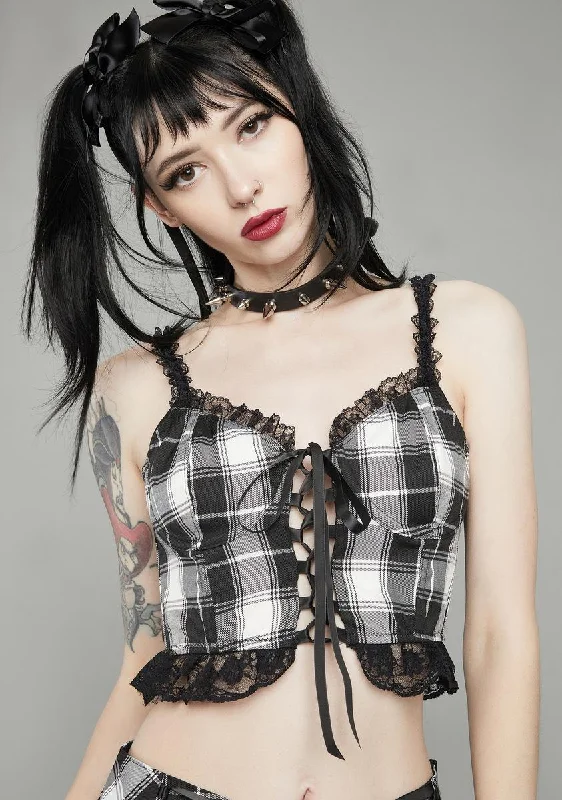Women's Outerwear for All Weather Conditions Shop Our Looks Ivory Charm School Dropout Plaid Cami Women's Outerwear for All Weather Conditions Shop Our Looks Ivory Charm School Dropout Plaid Cami