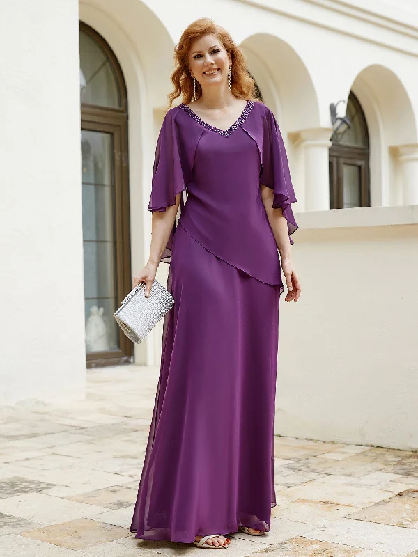 Sale Clothes Online Trendy Clothing Sale Dress Adorned with Beaded Elegance and Flutter Sleeves-Grape Sale Clothes Online Trendy Clothing Sale Dress Adorned with Beaded Elegance and Flutter Sleeves-Grape