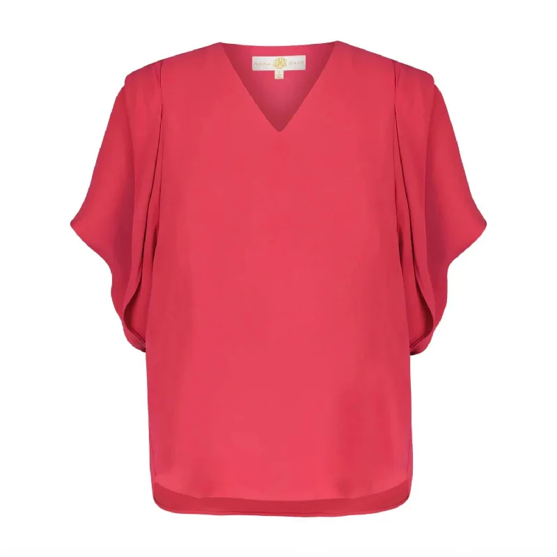Women's Activewear Outfit Chic Trends For The Fashion Savvy Women Serena Blouse In Beetroot Women's Activewear Outfit Chic Trends For The Fashion Savvy Women Serena Blouse In Beetroot