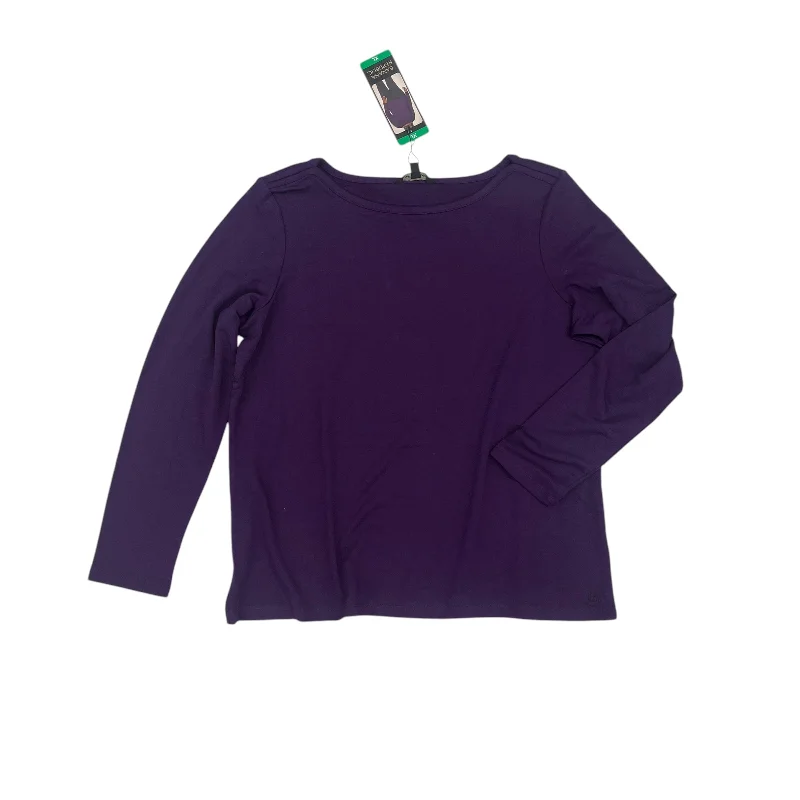 Top Ls Basic By Banana Republic In Purple, Size:Xl