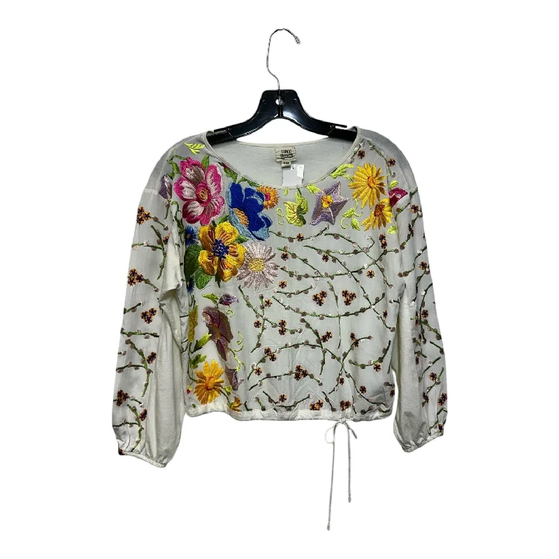 Top Long Sleeve By Tiny In Floral Print, Size: Xs petite