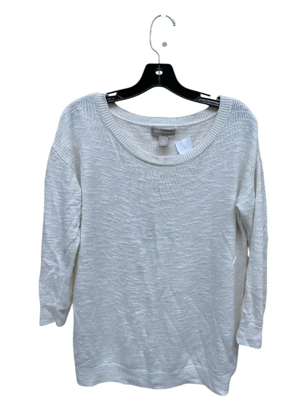 Top Long Sleeve By Banana Republic In Cream, Size: M