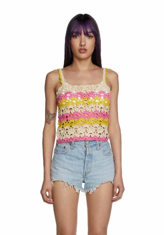 Flash Discount Attire Sale Easy Daze Crochet Tank