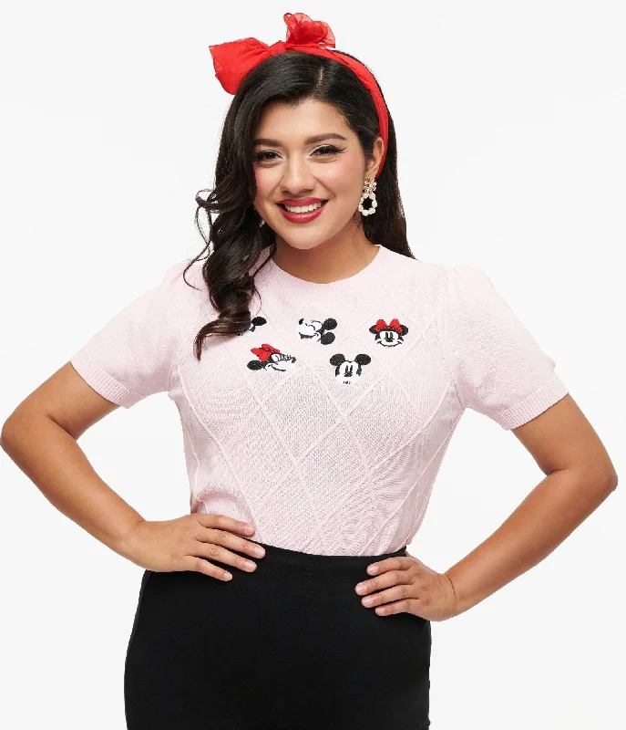 Chic Women's Clothing Season Offer Disney Mickey & Friends Collection by Unique Vintage Pink Mickey & Minnie Sweater Chic Women's Clothing Season Offer Disney Mickey & Friends Collection by Unique Vintage Pink Mickey & Minnie Sweater