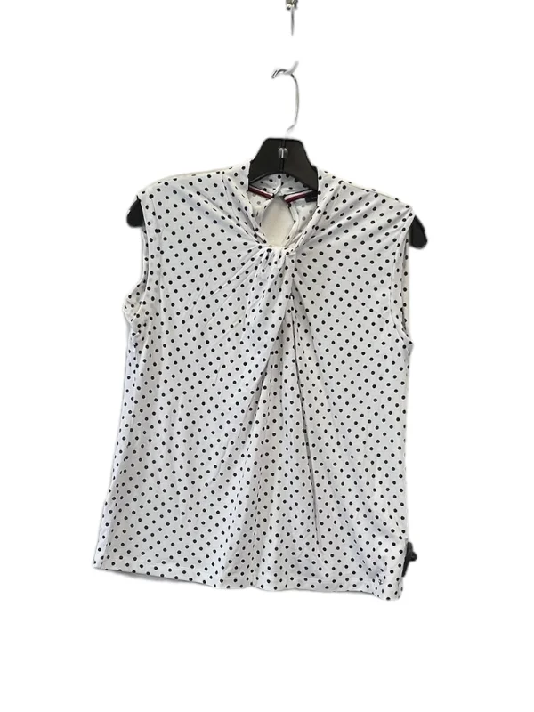 Top Sleeveless By Tommy Hilfiger In Polkadot Pattern, Size: S