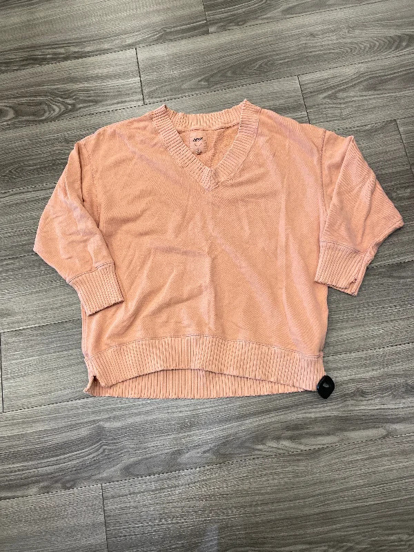 Sweatshirt Crewneck By Aerie In Peach, Size: M