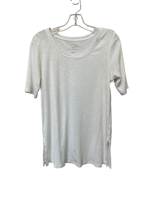 Top Short Sleeve Basic By J. Jill In White, Size: S