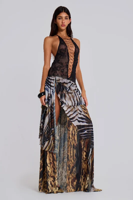 Feminine Dresses for Women in Bold Prints New Arrivals Sade Embellished Maxi Dress Feminine Dresses for Women in Bold Prints New Arrivals Sade Embellished Maxi Dress