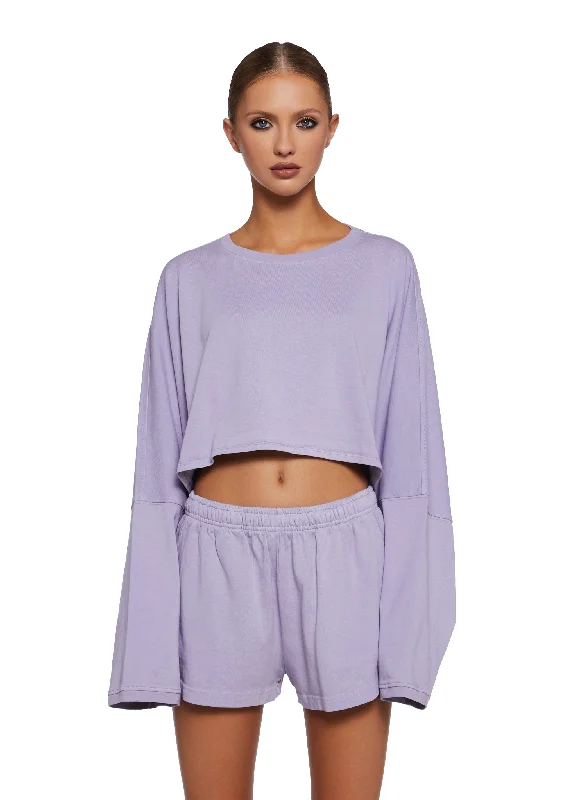 Fashion Sale Classic Charm Easy Loving Long Sleeve Crop Top