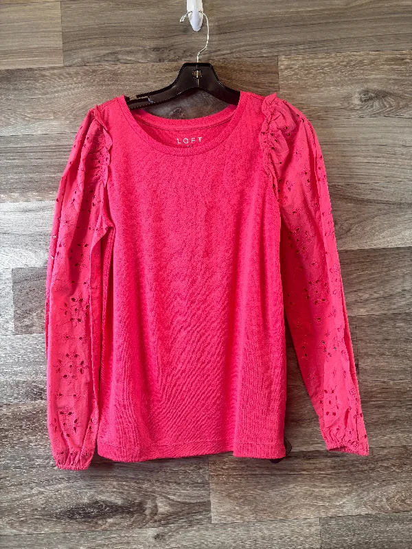 Top Long Sleeve By Loft In Pink, Size: Xs