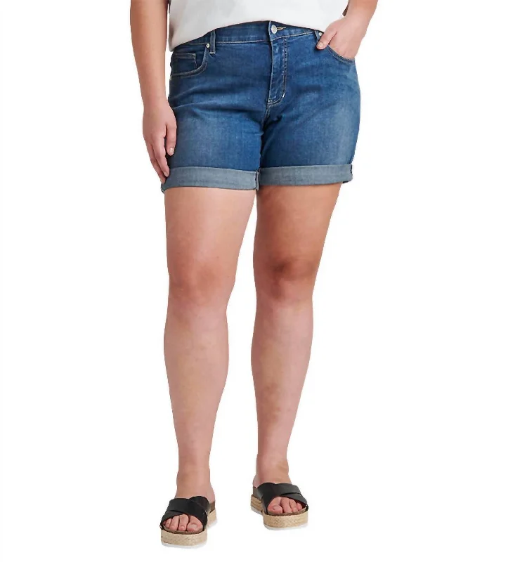 Affordable Women's Garments Wardrobe Upgrade Mid Rise Alex Boyfriend Short Plus In Brilliant Blue Affordable Women's Garments Wardrobe Upgrade Mid Rise Alex Boyfriend Short Plus In Brilliant Blue