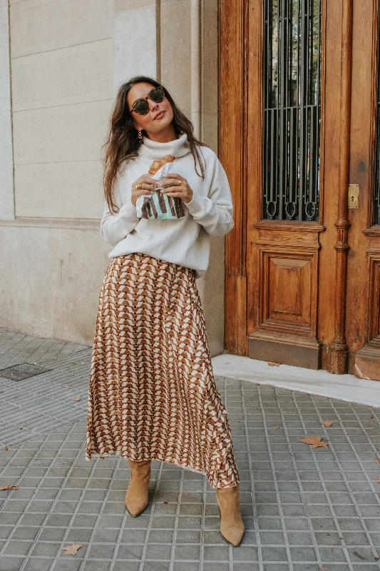 CARLA SKIRT // BROWN ETHNIC