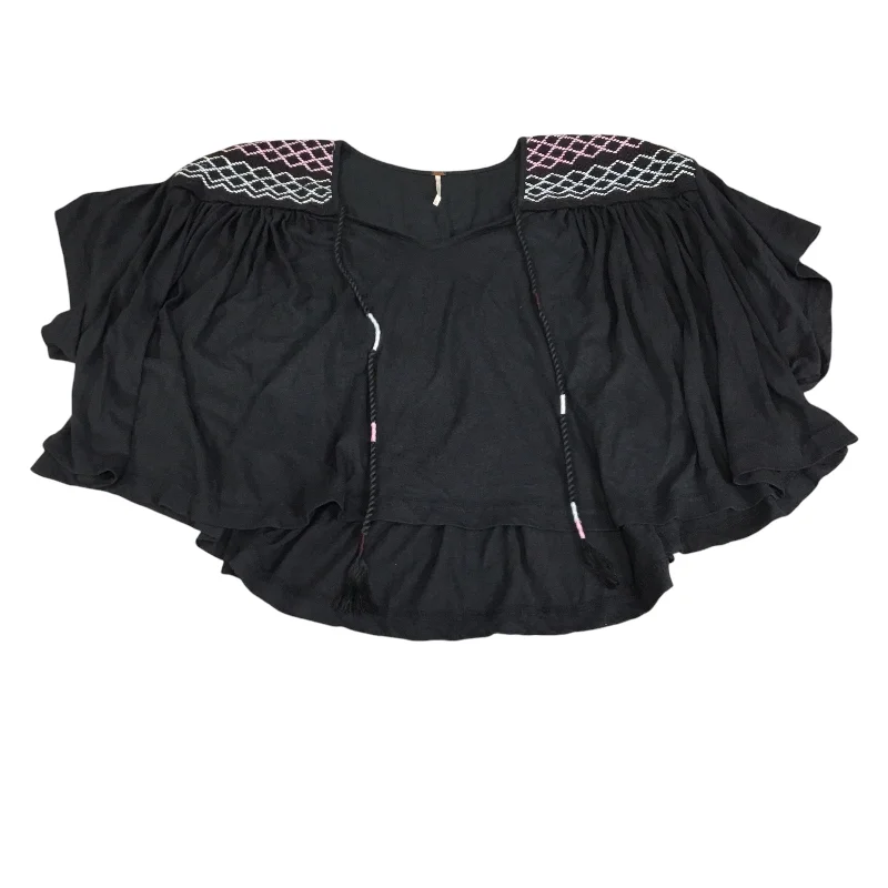 Top Short Sleeve By Free People In Black, Size: L