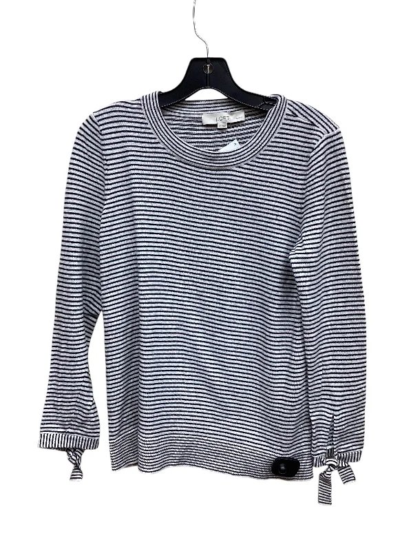 Top Long Sleeve By Loft In Striped Pattern, Size: Mp