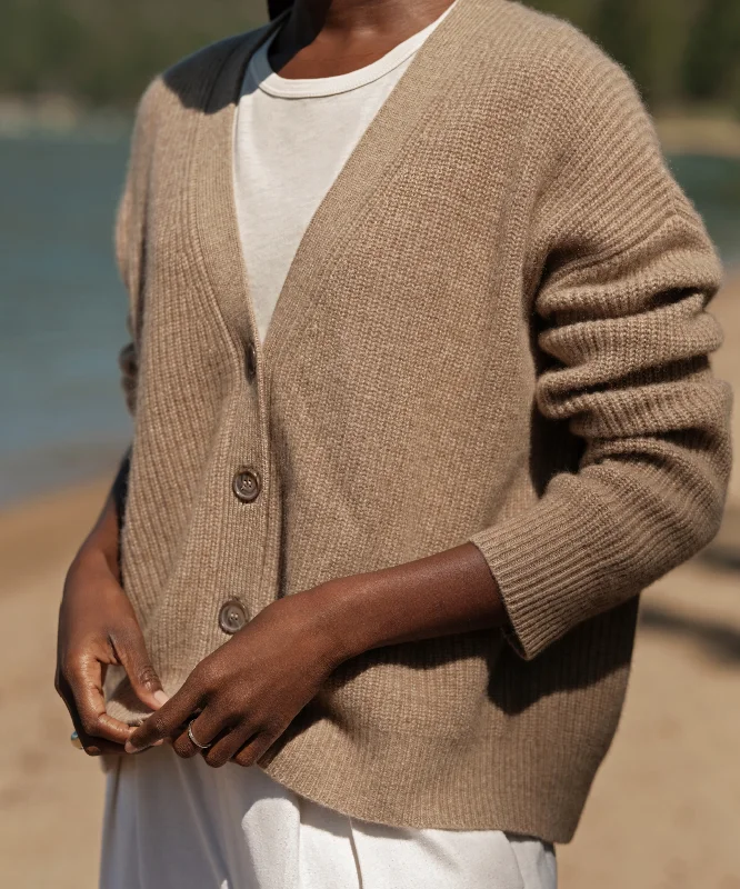 Effortless Chic for Women Daily Essentials Cropped Cashmere Cocoon Cardigan