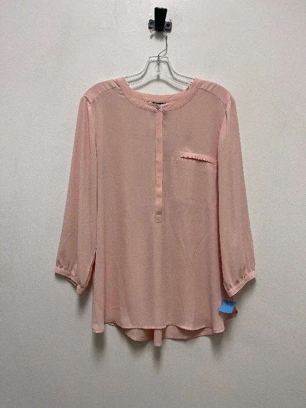 Top Long Sleeve By Jm Collections In Pink, Size: L