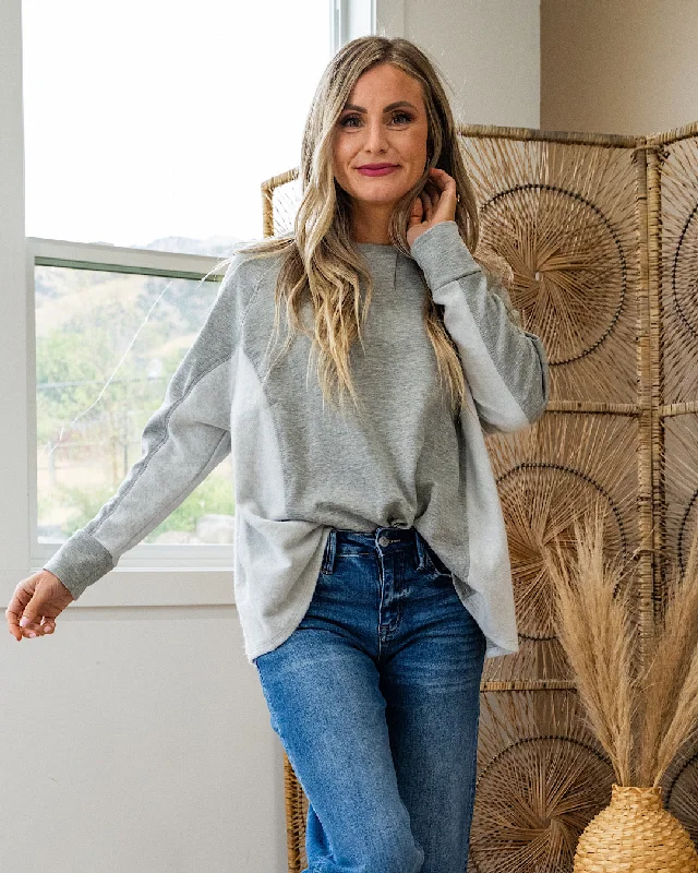 Women's Evening Garments Fashion Forward NEW! Adalyn Oversized Cozy Long Sleeve Top - Heather Gray Women's Evening Garments Fashion Forward NEW! Adalyn Oversized Cozy Long Sleeve Top - Heather Gray