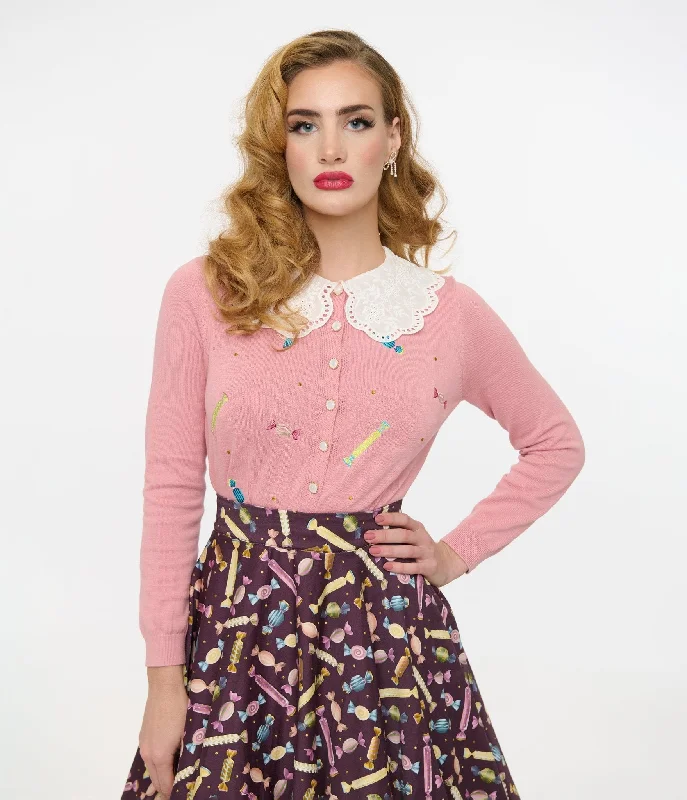 Casual Style for Busy Women New Season Fashion Preview Royal Monk 1950s Pink Candy Cardigan Casual Style for Busy Women New Season Fashion Preview Royal Monk 1950s Pink Candy Cardigan